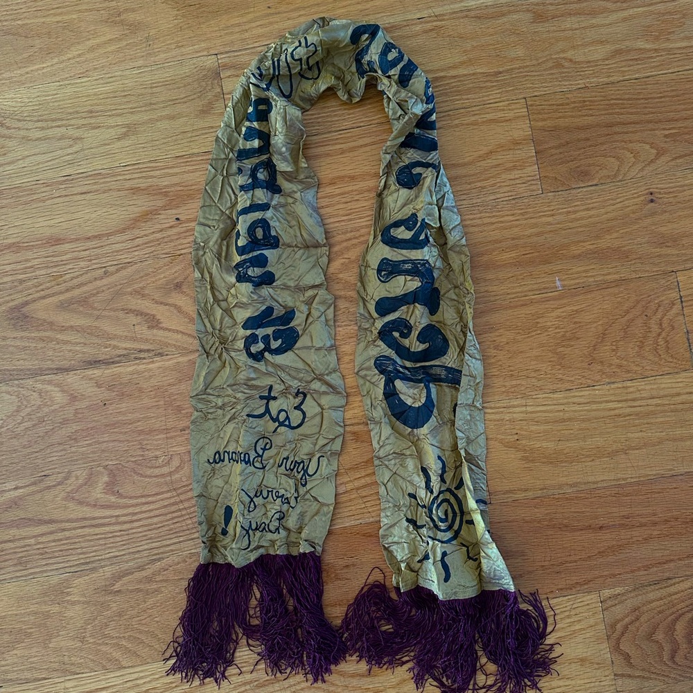 Acne Gold Logo Scarf